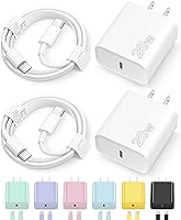 iPhone 15 Charger Fast Charging Type C Charger USB C Charger Block iPad Pro Charger with 2 Pack 6FT Cable for iPhone...