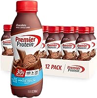 Premier Protein Shake, Chocolate, 30g Protein 1g Sugar 24 Vitamins Minerals Nutrients to Support Immune Health, 11.5 fl...