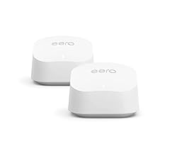 Amazon eero 6+ mesh Wi-Fi router | 1.0 Gbps Ethernet | Coverage up to 280 m2 | Connect 75+ devices | 2-Pack | 2022 release