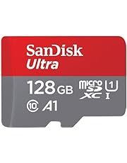 SanDisk 128GB Ultra microSDXC UHS-I Memory Card with Adapter - Up to 140MB/s, C10, U1, Full HD, A1, MicroSD Card - SDSQUAB-128G-GN6MA [New Version]