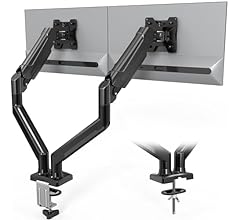 BONTEC Dual Monitor Stand, Adjustable Gas Spring Monitor Desk Mount for 13-32 Inch Screens, Full Motion VESA Mount with C C…