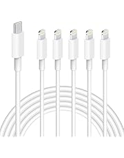 iPhone Charger Fast Charging,USB C to Lightning Cable [Apple MFi Certified] 5Pack 6FT Long Lightning Cable Fast Charging iPhone Charger Cord for iPhone 14 13 12 11 Pro Max XR XS X 8 7 6 Plus SE, iPad