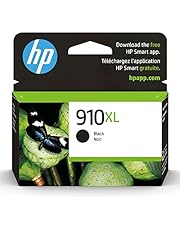 HP 910XL Black High-yield Ink Cartridge | Works with HP OfficeJet 8010, 8020 Series, HP OfficeJet Pro 8020, 8030 Series | Eligible for Instant Ink | 3YL65AN