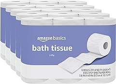 Amazon Basics 2-Ply Toilet Paper, 30 Rolls = 120 Regular Rolls, Unscented, 350 Sheet, (Pack of 30)