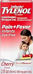 Tylenol Infants Liquid Pain Relief and Fever Medicine, Oral Suspension, Dye-Free Acetaminophen for Sore Throat, Headache & Te