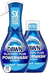 Dawn Powerwash Spray Starter Kit, Platinum Dish Soap, Fresh Scent, 1 Starter Kit + 1 Dawn Powerwash Refill, 16 Fl Oz (Pack of