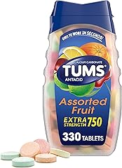 TUMS Chewable Antacid Tablets for Extra Strength Heartburn Relief, Great for a Summer BBQ - Assorted Fruit Flavors - 330 Coun