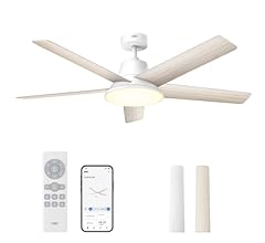 Dreo Smart Ceiling Fan with Lights, 52 Inch, 12 Speeds & 3 Fan Modes, Stepless Color Tones, Dimmable LED Light, 12H Timer, …