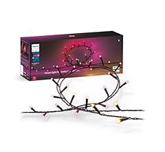 Philips Hue Indoor/Outdoor Holiday 130-Foot Festavia String Lights - 500 Mini Color Changing Smart LEDs - Weatherproof - Co…