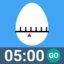 Illustration of an egg timer and a countdwon