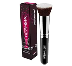 Flat Top Kabuki Foundation Brush By KESHIMA - Premium Makeup Brush for Liquid, Cream, and Powder - Buffing, Blending, and F…