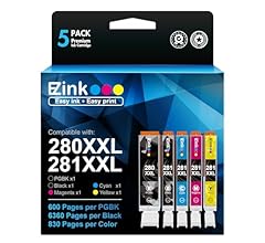 E-Z Ink (TM Compatible Ink Cartridge Replacement for Canon PGI-280XXL CLI-281XXL 280 XXL 281 XXL Compatible with TR8620a TR…