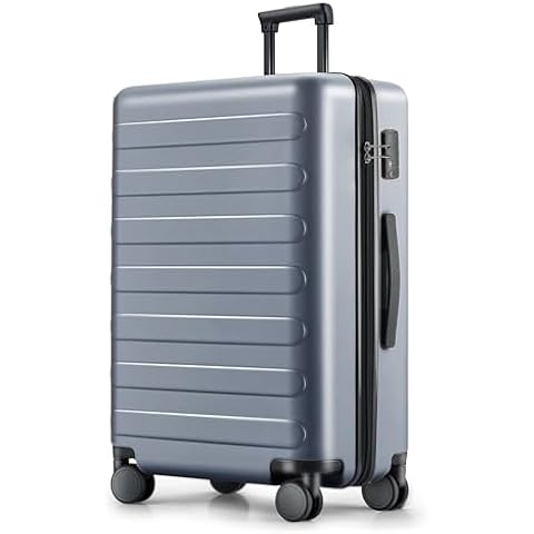 NINETYGO 28 Inch Luggage with Spinner Wheels, Checked Luggage, Large Luggage for 10-14 Days Travel, 100% Hardshell PC, TSA Lock, 30.3 X 19.8 X 11.4 (Gun, Rhine)