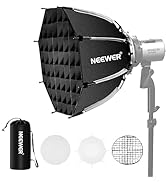 NEEWER 17.7"/45cm Octagonal Softbox Bowens Mount, Quick Folding Quick Set Up with Diffusers/Honey...