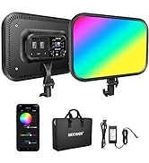 NEEWER 18.3" RGB LED Video Light Panel with APP Control, 360°Full Color, 1 Pack 60W Dimmable 2500...