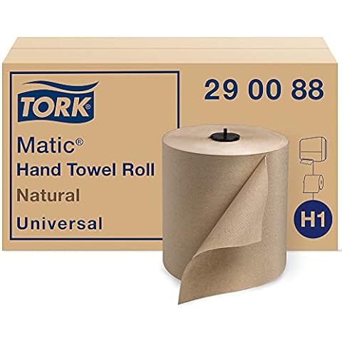 Tork Matic Paper Hand Towel Roll Natural H1, Universal, 100% Recycled Fiber, 6 Rolls x 700 ft, 290088