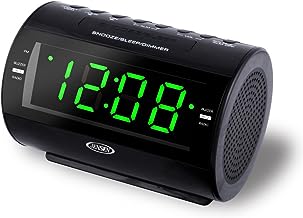 JENSEN JCR-210 AM/FM Digital Dual Alarm Clock Radio with Nature Sounds