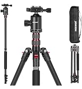 NEEWER 77 inch Camera Tripod Monopod for DSLR, Phone with 360° Panoramic Ball Head, 2 Axis Center...