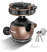 NEEWER Low Profile Ball Head, Quick Lock Camera Tripod Head with 1/4" Arca Type QR Plate Compatib...