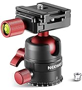 NEEWER Tripod Head, 360° Rotating Panoramic Ball Head with 1/4” Quick Shoe Plate for Tripod Monop...