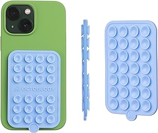 OCTOBUDDY - Silicone Double-Sided Suction Phone Case Detachable Mount - Hands-Free, Strong Grip Holder for Selfies & Video...