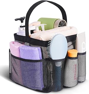 EUDELE Mesh Shower Caddy Portable for College Dorm Room Essentials, Shower Caddy Dorm with 8-Pocket Large Capacity,Shower ...