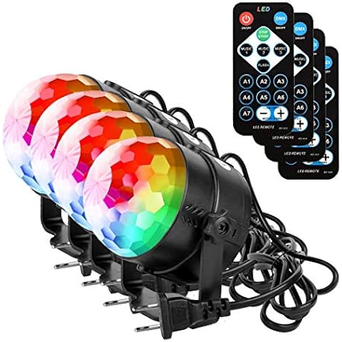 Party Disco Ball Strobe Light, 7 Colors RGB/Sound Activated/Remote Control, DJ Part...