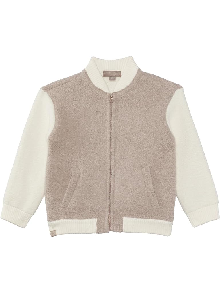 Beige Barefoot Dreams Kids Varsity Jacket