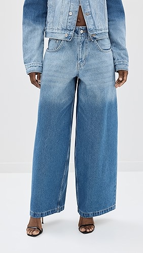 Dion Lee Faded Baggy Jeans.