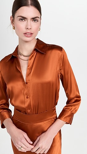 L'AGENCE Dani 3/4 Sleeve Blouse.