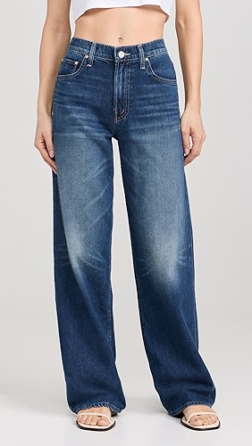 MOTHER The Spinner Zip Sneak Jeans.