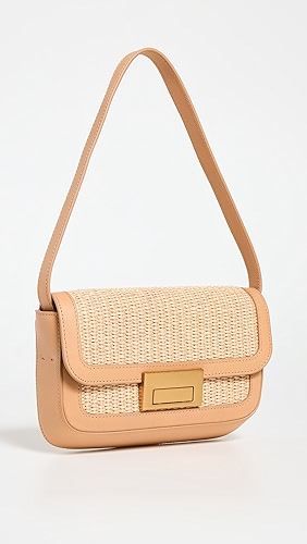 Loeffler Randall Stefania Baguette Shoulder Bag with Lock Hardware.