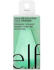 e.l.f. Angled Silicone Face Sponge, Angled Design For Cream &amp; Liquid Blush, Bronzer, Foundation &amp; Concealer, Blend &amp; Bounce, Latex Free Foam, 1-Pack, Green