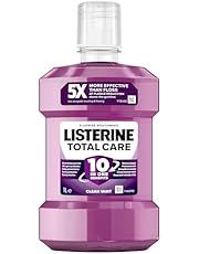 Listerine Total Care Antibacterial Mouthwash (1000ml), Caring and Cleansing Mouthwash with 10-in-1 Benefits, Clean Mint-Flavoured Mouthwash to Freshen Breath