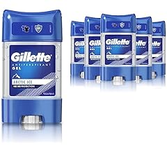 Gillette Antiperspirant Deodorant Gel For Men, 420 ml (70 ml x 6), 48-Hour Invisible Sweat and Odour Protection, Artic Ice