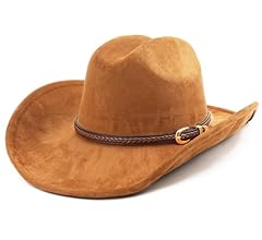 Adult Women Men Cowgirl Felt Wide Brim Costume Western Cowboy Hat