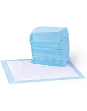 Amazon Basics Dog and Puppy Training Pads, Leakproof, 5-Layer Design with Quick-Dry Surface, Regular, Pack of 50, Blue