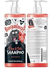 Flea and Tick Dog Shampoo by Bugalugs, Works on Smelly Puppies &amp; Dogs, Contains Neem Oil &amp; Eucalyptus Oils, PH Balanced Vegan Pet Shampoo, Used by Professional Groom