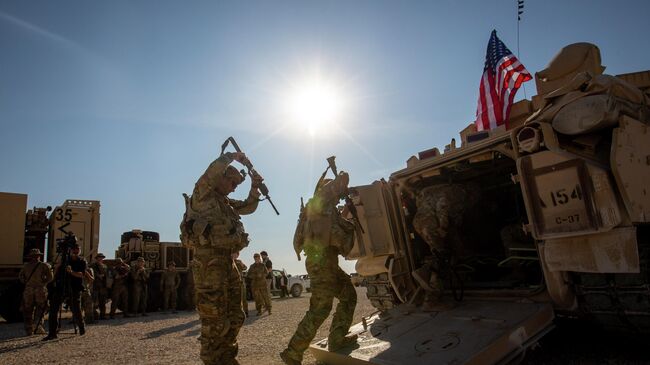 Солдаты на военной базе США в Сирии