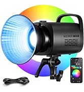 NEEWER CB100C 130w RGB LED Video Light, APP/2.4G Control 360° Full Color 2700K-6500K 27000lux/m C...