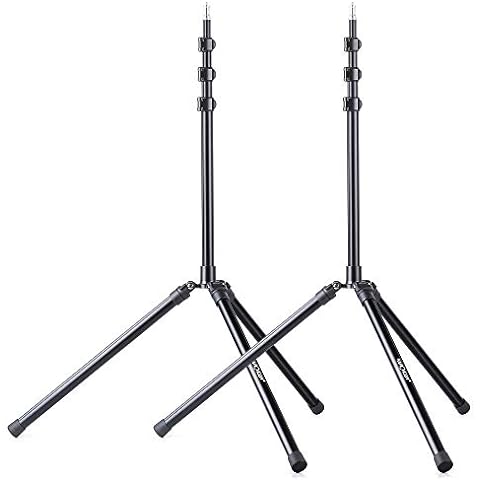 K&F Concept 79 inch/2.01m Light Stand, Studio Photography Tripod, Heavy Duty for Studio, Speedlight, Reflector, Flash, Softbox, Umbrella, Backgrounds, Portrait - 2 Pack