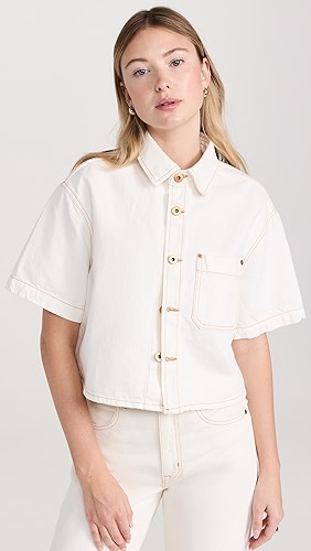 SLVRLAKE Cara Crop Shirt.