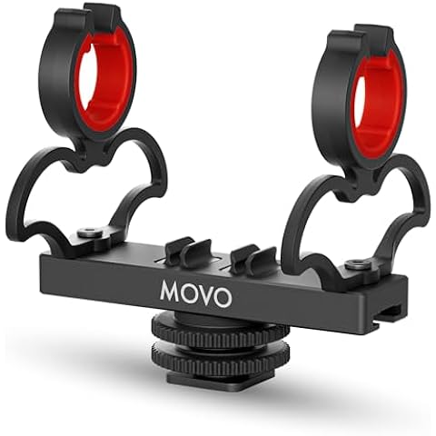 Movo SM6 Ultraflex Premium Shockmount for Shotgun Microphones – Compatible with Rode NTG Series, Sennheiser MKE600, Audio-Technica AT875R, and More