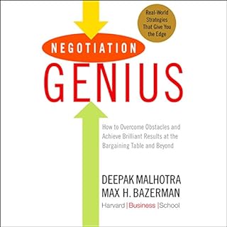 Negotiation Genius Audiobook By Deepak Malhotra, Max Bazerman cover art