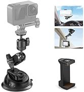 Neewer Suction Cup Mount for iPhone GoPro Action Camera with Magic Arm & 360° Pan 90° Tilt Ball H...