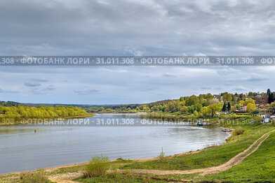 Oka river in Tarusa, Russia