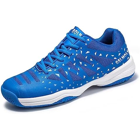 Jakcuz Pickleball Shoes for Women Badminton Tennis Shoes Indoor Outdoor Court Training Shoe Racketball Squash Volleyball Sneakers Blue