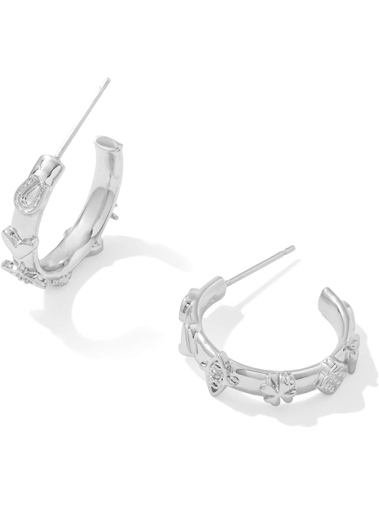 Silver Kendra Scott Beatrix Small Hoop Earrings