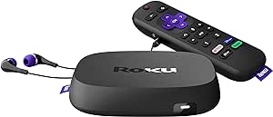 Roku Ultra | Streaming Device HD/4K/HDR/Dolby Vision with Dolby Atmos, Bluetooth Streaming, and Roku Voice Remote with Headphone Jack and Personal Shortcuts, includes Premium HDMI® Cable