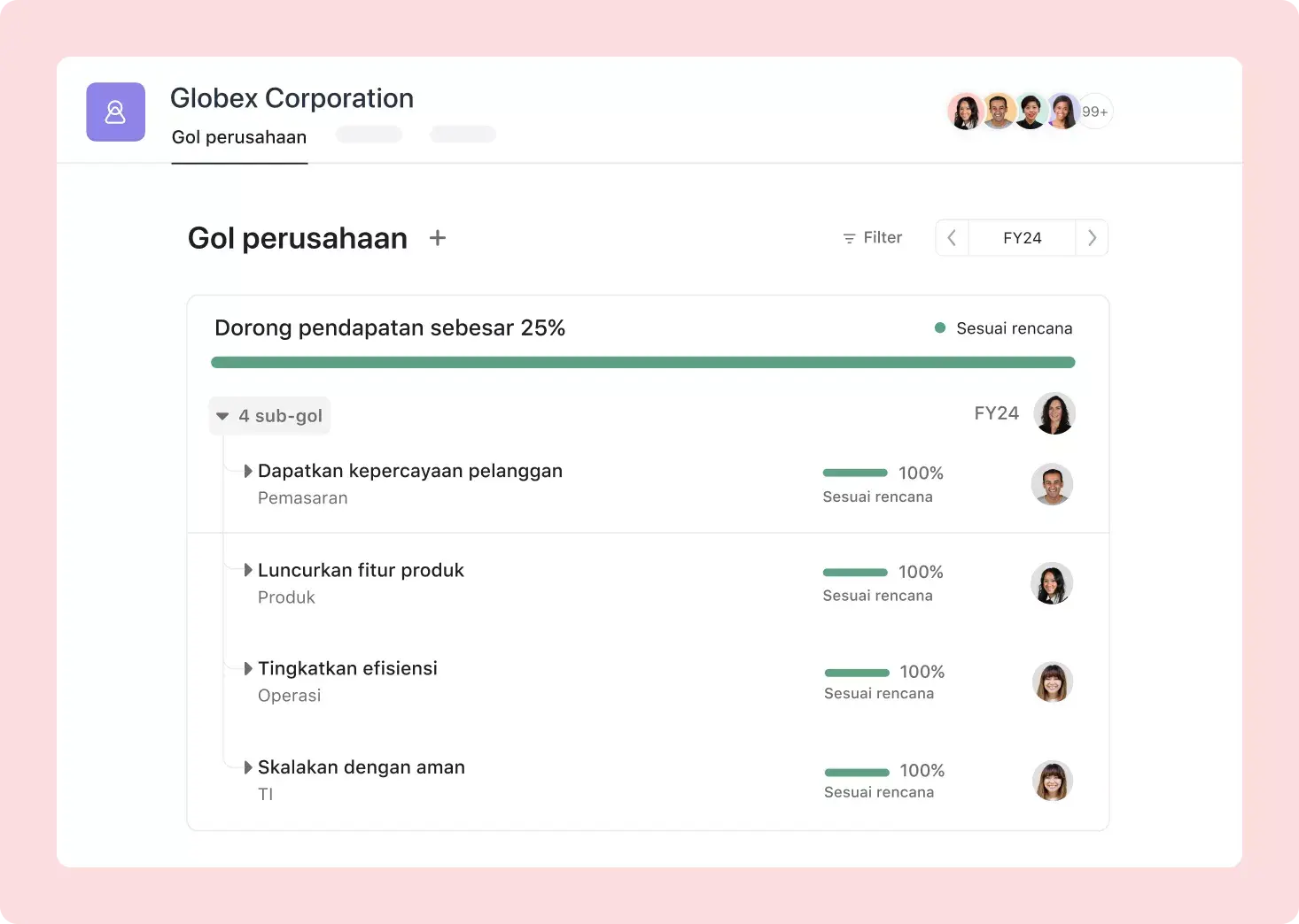 Asana untuk seluruh perusahaan